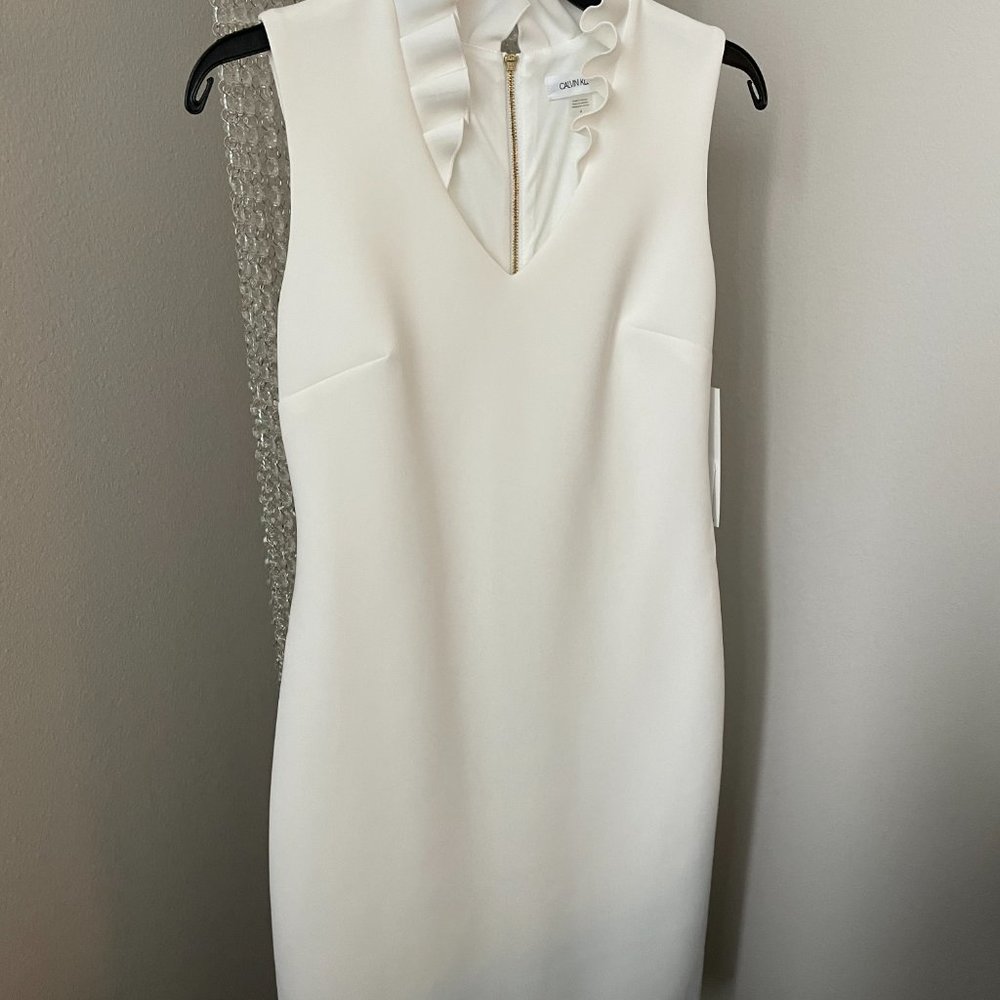 Calvin Klein Midi Dress in White